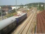 E18 beim Rangieren im Bahnhof Bergen auf Rgen am 27.7.13