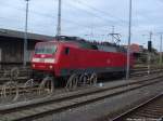 121 151-6 auf Rangierfahrt im Bahnhof Stralsund Hbf am 10.9.13