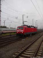 120 149-0 auf Rangierfahrt im Bahnhof StraLsund Hbf am 12.10.13