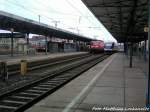 BR 628 Als RE6 mit Ziel Lbeck Hbf / 143 250 Als RE5 mit Ziel Neustrelitz Hbf / OLA VT 0004 mit Ziel ckermnde Stadthafen im Bahnhof Neubrandenburg am 3.2.13