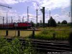 143 250 an der Ein- & Ausfahrt vom Rostocker BW am 22.6.13