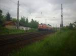 143 283-0 verlsst mit einer Regionalbahn am 01.06.2013 den Bahnhof Nordhausen