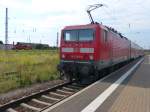 143 283-0 mit ihrer Regionalbahn im Bahnhof Nordhausen 17.08.2013