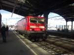 143 893-6 als S7 mit Ziel Nietleben bei der Einfahrt in den Bahnhof Halle Saale Hbf am 14.2.14