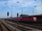 143 848-0 abgestellt im Bahnhof Stralsund Hbf am 20.7.14