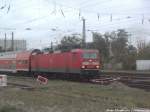 143 850 beim verlassen des Bahnhofs Halle (Saale) Hbf am 14.9.14