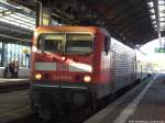 143 650 mit ziel Nordhausen im Bahnhof Halle (Saale) Hbf am 1.11.14