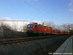 143 893-6 als S7 kurz vor dem Endbahnhof Halle-Nietleben am 26.12.14