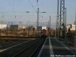 143 095 und 143 354 als S7 mit ziel Halle-Trotha beim einfahren in den Endbahnhof Halle-Nietleben am 26.12.14