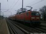 143 816-7 als RB 37862 mit ziel Lutherstadt Wittenberg im Bahnhof Landsberg (b Halle/Saale) am 3.1.15