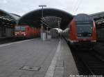 143 034-7 und RB nach Nordhausen im Hallenser Hbf am 21.1.15