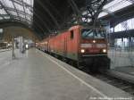 143 212-9 als RB125 mit ziel Weienfels im Leipziger Hbf am 22.1.15