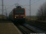 143 867-0 beim einfahren in den Bahnhof Landsberg (b Halle/Saale) am 26.1.15