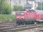 143 337 mit der S7 mit ziel Nietleben beim einfahren in den Hallenser Hbf am 13.6.15