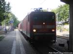 143 821 im Bahnhof Halle-Steintorbrcke am 7.3.15