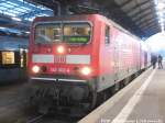 143 002 im Bahnhof Halle (Saale) Hbf am 19.2.16