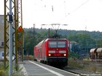 143 816 und 143 034 im Bahnhof Halle-Nietleben am 14.9.16