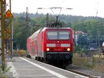 143 816 und 143 034 im Bahnhof Halle-Nietleben am 14.9.16