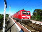 143 376 als S9 mit ziel Eilenburg im Bahnhof Delitzsch ob Bf am 26.7.18