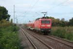 143 120 verlsst als S9 mit ziel Halle/Saale Hbf den Bahnhof Delitzsch ob Bf am 17.10.19