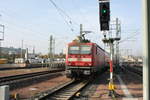 143 856 verlsst als S9 mit ziel Eilenburg den Hauptbahnhof Halle/Saale am 24.10.19