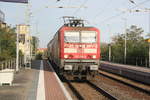 143 856 als S9 mit ziel Halle/Saale Hbf bei der einfahrt in den Bahnhof Delitzsch ob Bf am 26.10.19