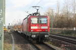 143 957 verlsst den Bahnhof Halle-Silberhhe in Richtung Halle/Saale Hbf am 13.1.21