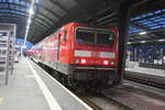 143 168 im Bahnhof Halle/Saale Hbf am 10.3.21