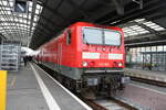 143 168 im Bahnhof Halle/Saale Hbf am 29.4.21