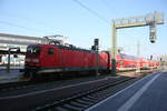 143 932 verlsst als S47 mit Ziel Halle-Trotha den Bahnhof Halle/Saale Hbf am 5.3.22