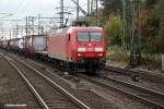 145 050-1 zog einen intermodal am 21.10.13 durch hh-harburg