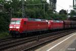 145 001-4 zog mit einer schwesterlok einen kohlezug durch hh-harburg,datum 01.08.14