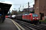 145 075-8 zog einen güterzug durch hh-harburg,28.11.14