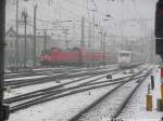 146 XXX und 401 XXX mit einer Doppeleinfahrt in den Bahnhof Hannover Hbf am 16.1.16