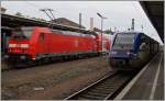 Die DB 146 232-4 und eine SNCF  Walfisch  in Offenburg.