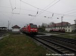 146 015 mit dem RE30 bei der durchfahrt in Grokorbetha am 16.4.16