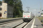 146 566 mit ihrer IC2 Garnitur bei der durchfahrt in Stumsdorf am 11.8.20  