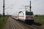 146 566 bei der Durchfahrt in Zberitz am 29.4.22