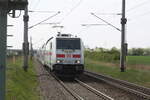 146 569 bei der Durchfahrt in Zberitz am 29.4.22