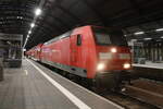 146 009 im Bahnhof Halle/Saale Hbf am 8.6.22