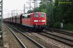 151 113-8 fuhr mit einen ganzzug am 17.05.13 durch hamburg-harburg