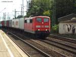 151 052-8 fuhr am 29.08.13 mit einen ganzzug durch hh-harburg