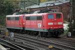 151 103-9 und 151 001-5 sind lz am 26.10.13 durch hh-harburg gefahren