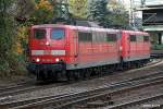 151 001-5 und 151 103-9 fuhren lz am 26.10.13 durch hh-harburg