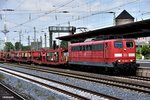 151 036-1 zog einen leeren autozug durch bremen,10.06.16