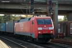 152 128-5 zog einen intermodal am 24.1.13 durch hh-harburg