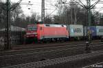 152 145-9 zog bei hoher geschwindigkeit einen intermodal durch hh-harburg