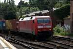 152 034-5 zog einen containerzug am 27.06.14 durch hh-harburg