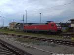 BR 152 abgestellt im Bahnhof Wismar am 13.7.14