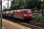 152 077-4 zog einen tankzug durch hh-harburg,datum 29.07.14